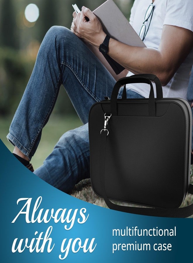DEHITE Bible Cover for Men and Women - Black Bible Bag Case Extra Large Size - Tote Bag - Fit Book 11.2 x 8.4 x 1.8 in - Pen Slots - Zippered Pocket - Shoulder Strap - Premium - Image 3